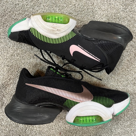 Nike Air Zoom SuperRep 2 CU5925-036 Women's 9.5 Black‎ Pink Green Training Shoes
